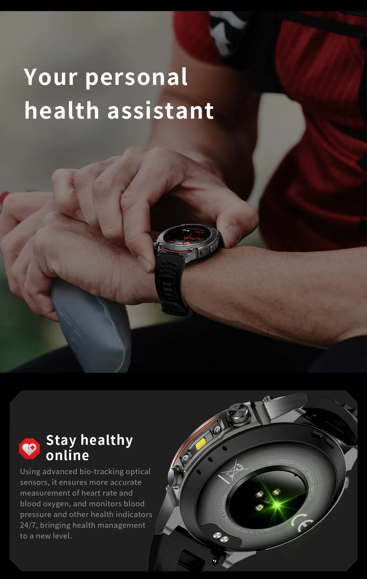 Men New Outdoors Sports Military GPS SmartWatch 10ATM Waterproof 730mAh High Battery Compass NFC HD Call For Huawei Xiaomi Watch