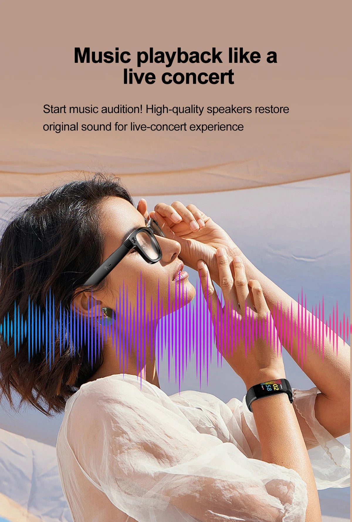 LIGE AI Smart Glasses 720P Camera Video Recorder Bluetooth Call 260mAh Battery Voice Assistant Control Sunglasses For Men Women