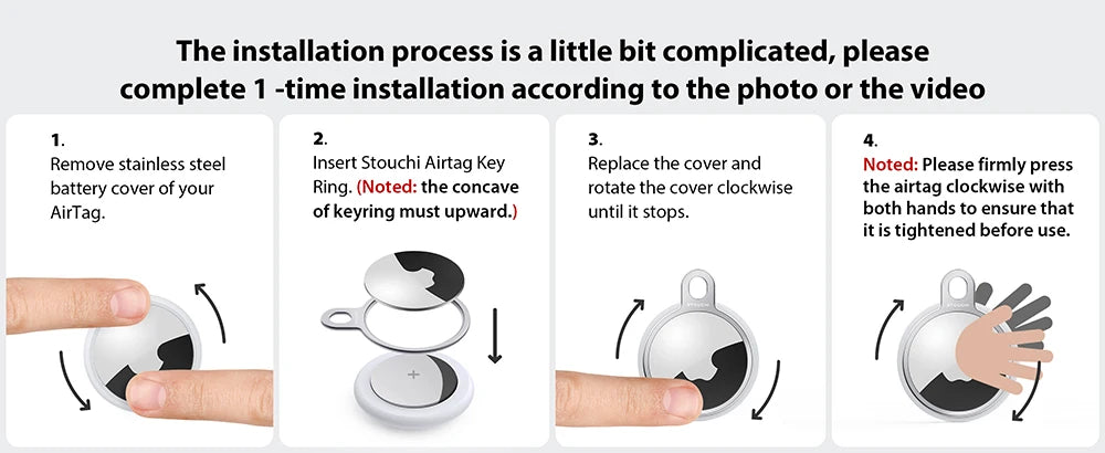 AirTag Tracker Holder with Lanyard Aluminium Invisible Slim Keychain Case for AirTags 2021 Finder Items Air Tag Accessories