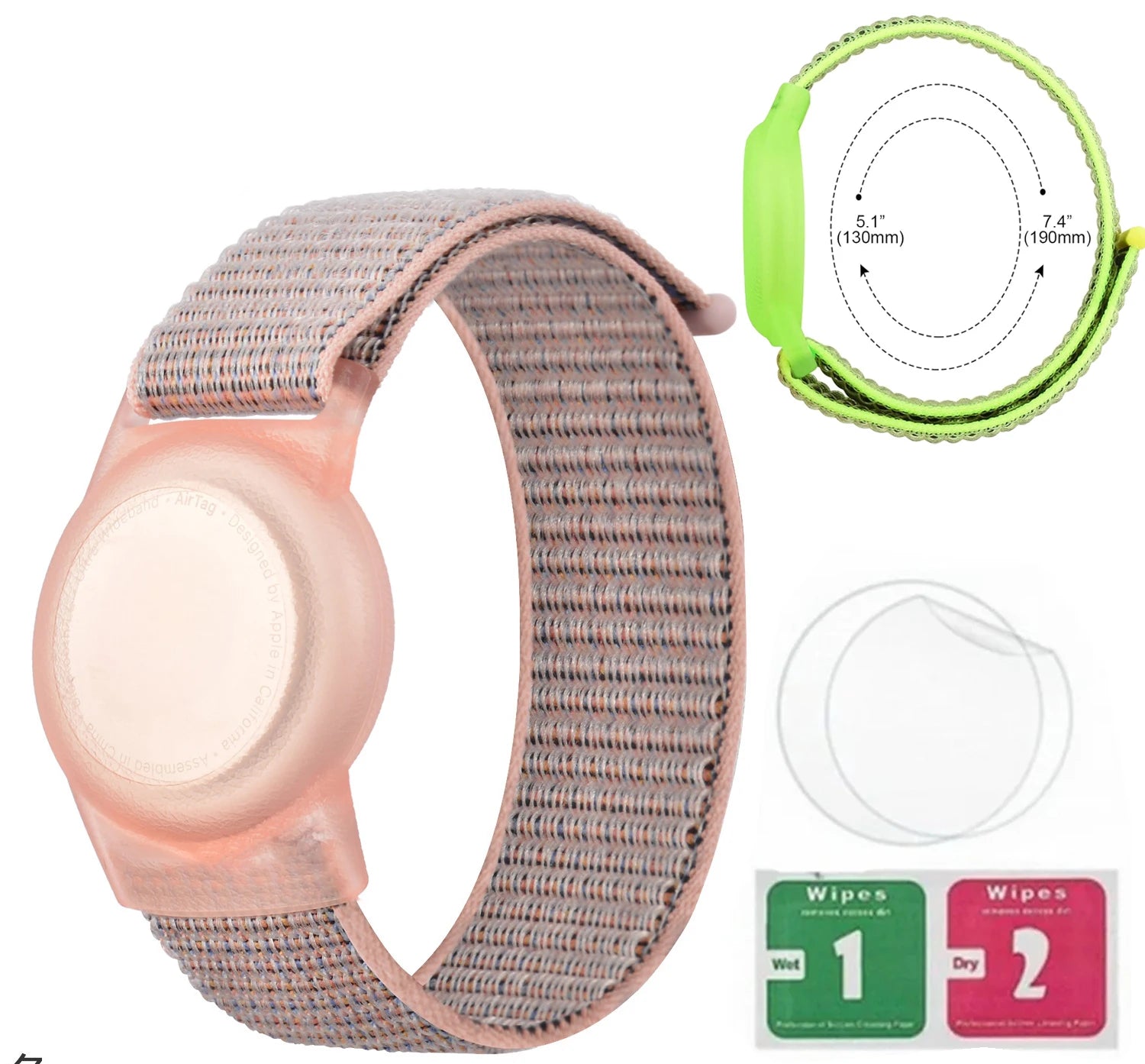 Airtag Bracelet for Kids Waterproof, Silicone Wristband Case Cover for Anti-lost Band StraP Hidden Accessories for Toddler Child