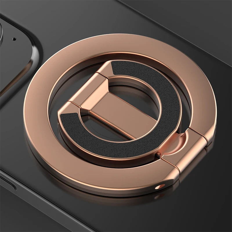2025 Double Sided MagSafe Phone Stand Magnetic Phone Ring Holder Kickstand Magnet Grip for iPhone 15 16 Android Gym Car Holder