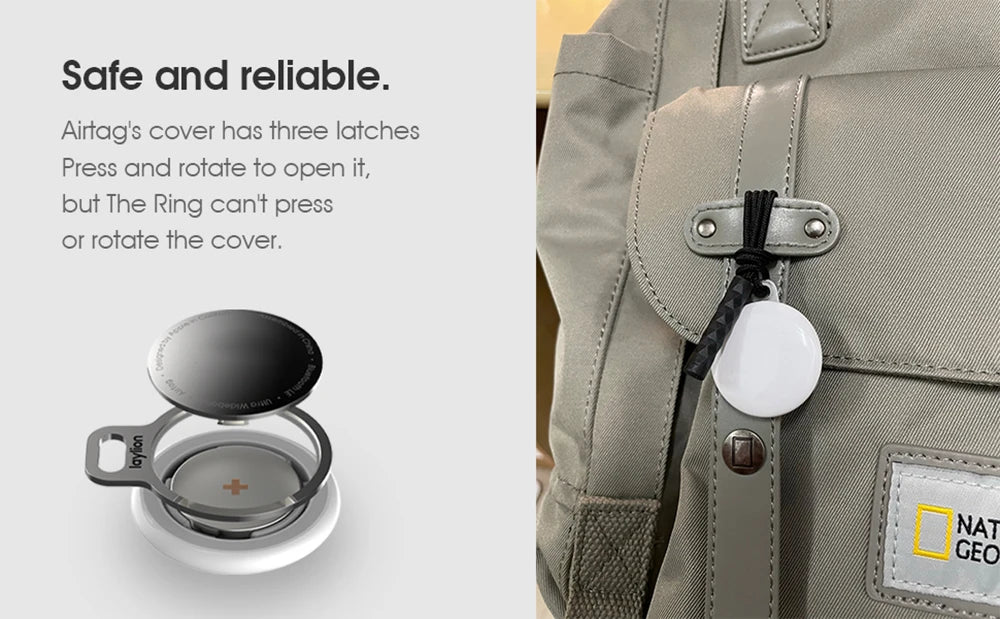 AirTag Tracker Holder with Lanyard Aluminium Invisible Slim Keychain Case for AirTags 2021 Finder Items Air Tag Accessories
