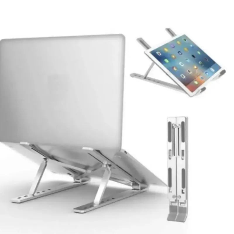 Suporte de Alumínio Ajustável – Mais Conforto para Trabalhar Melhor! Regulável Para Notebook E Macbook Escritório