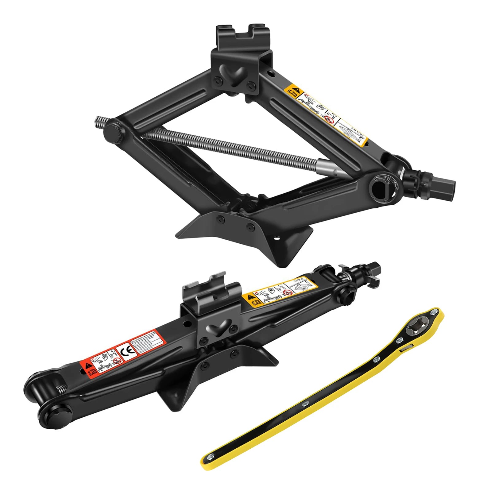 Car Jack 2T Portable Labor-saving Hand-cranked Car Scissor Jack Car Repair and Tire Replacement Special Tool for Car SUV
