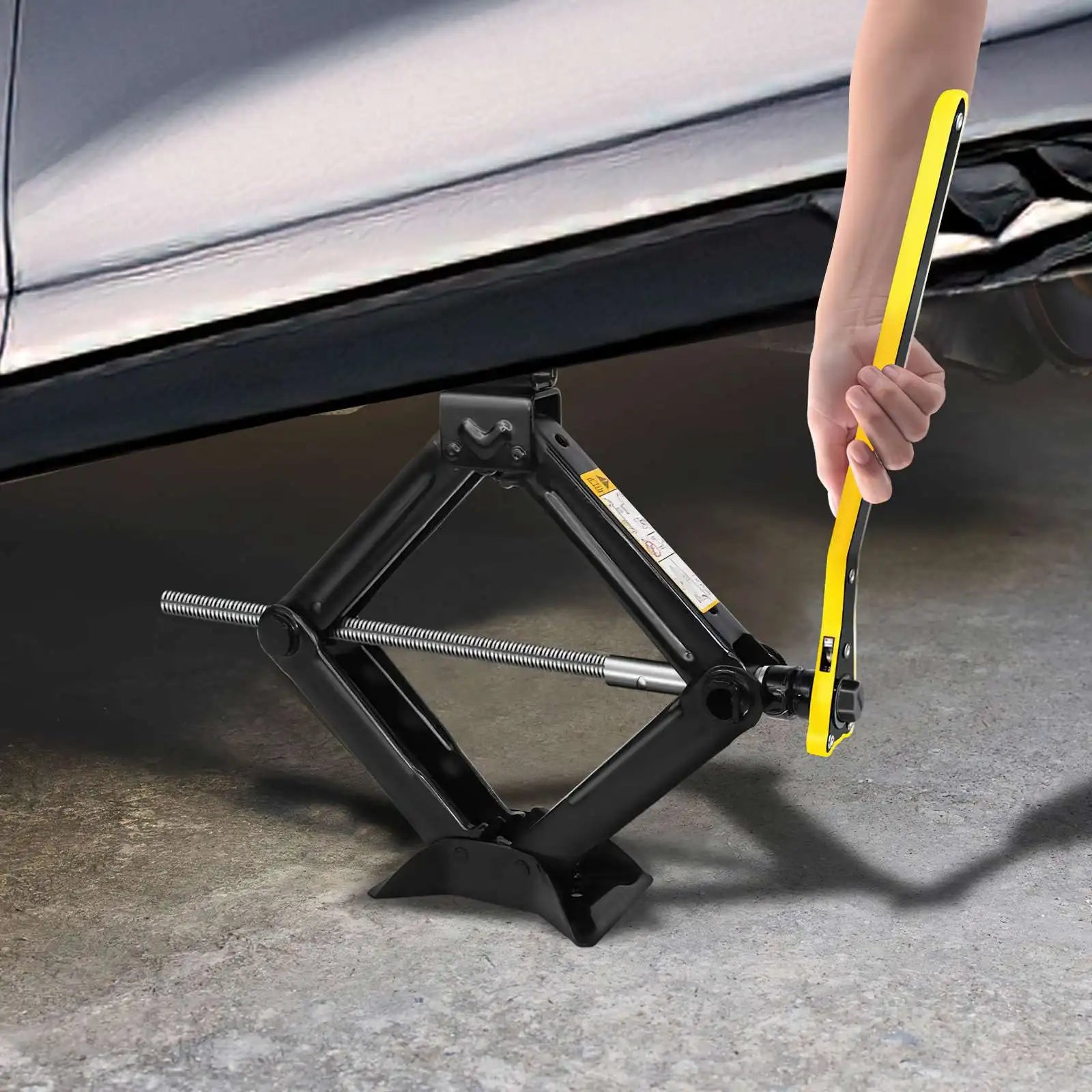 Car Jack 2T Portable Labor-saving Hand-cranked Car Scissor Jack Car Repair and Tire Replacement Special Tool for Car SUV