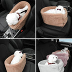 Portable Pet Dog Car Seat Central Control Dog Carrier Non-slip Safe Car Armrest Box Booster Bed For Small Dogs Cats Puppy Travel