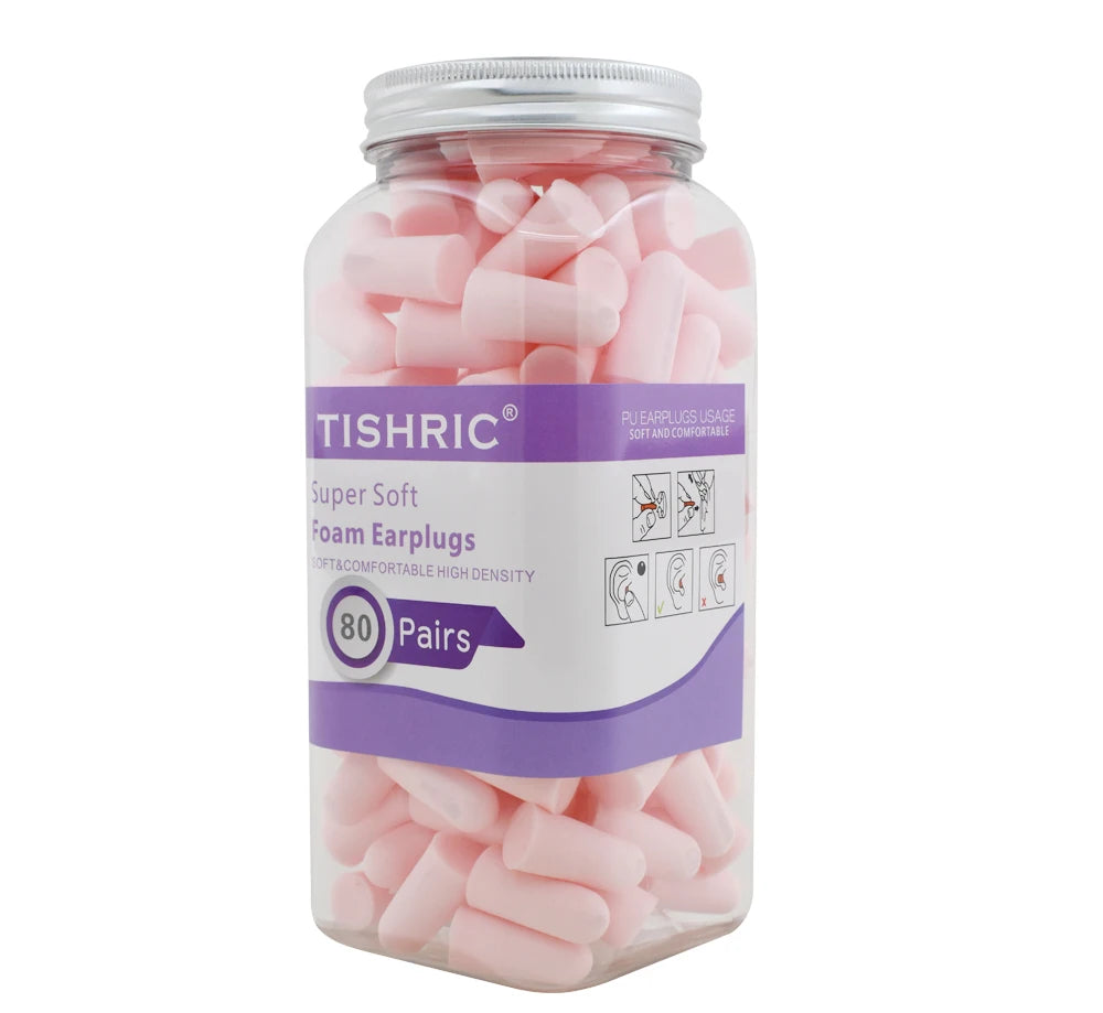 80 Pairs Sponge Sleeping Ear Plugs Earplugs Anti-noise Ear Plugs Noise Reduction Rate 35.5db Ear Protection
