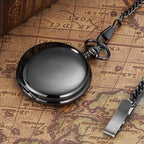 New OYW Brand Stainless Steel Men Fashion Casual Pocket Watch Skeleton dial Silver Hand Wind Mechanical Male Fob Chain Watches