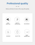 80 Pairs Sponge Sleeping Ear Plugs Earplugs Anti-noise Ear Plugs Noise Reduction Rate 35.5db Ear Protection