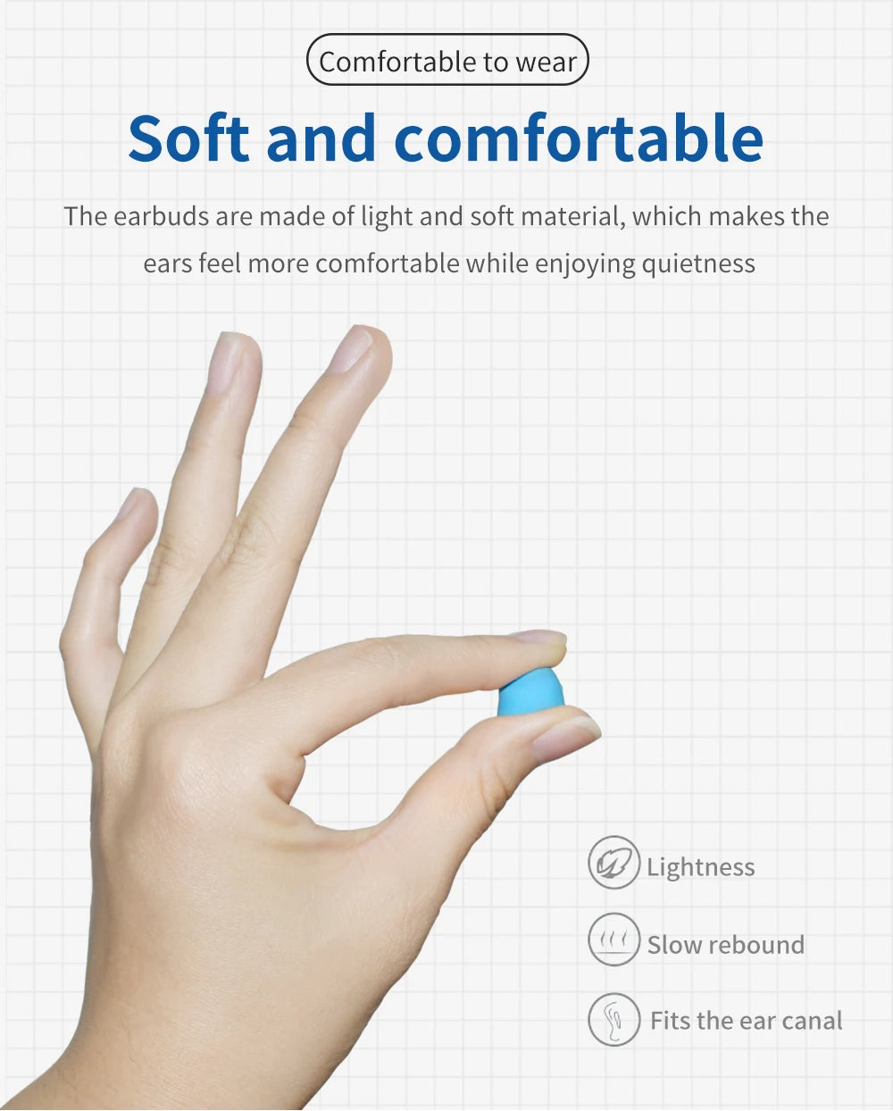 80 Pairs Sponge Sleeping Ear Plugs Earplugs Anti-noise Ear Plugs Noise Reduction Rate 35.5db Ear Protection