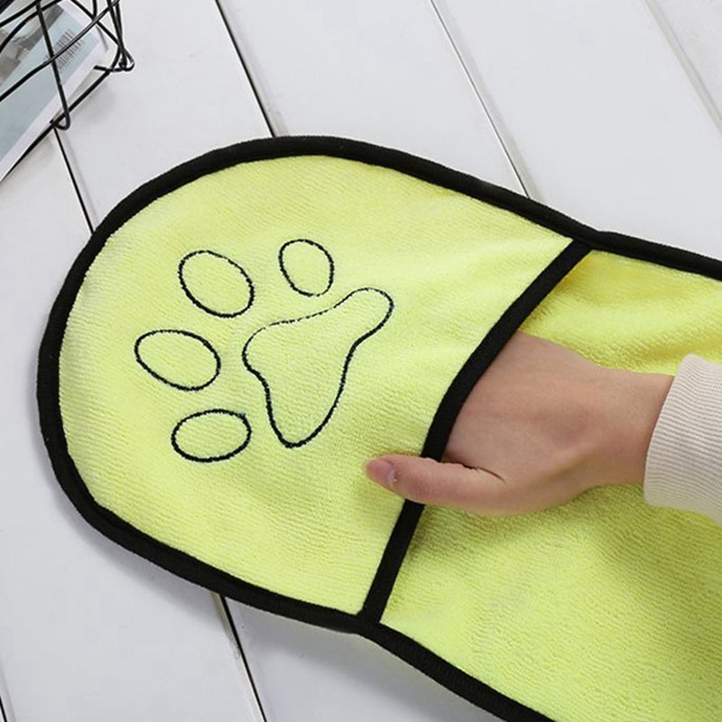 Pet Dog Bath Towel Microfiber Ultra-Absorbent Drying Pet Towel Blanket For Cat Small Dogs With Pocket Large Dogs Bathrobe