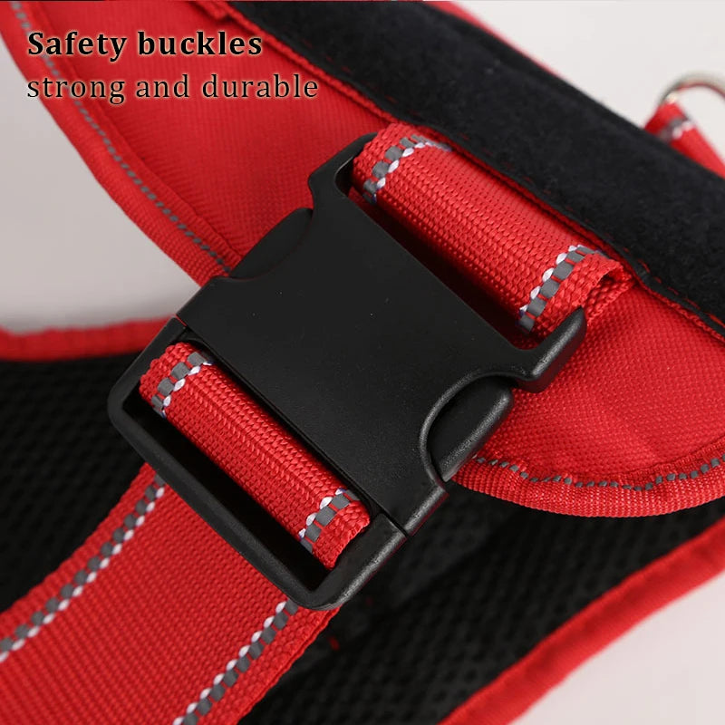 Nylon Dog Harness Personalized Reflective Pet Harness For Small Medium Large Dogs Breathable Mesh Pad Dog Harness No Pull