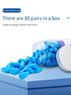 80 Pairs Sponge Sleeping Ear Plugs Earplugs Anti-noise Ear Plugs Noise Reduction Rate 35.5db Ear Protection
