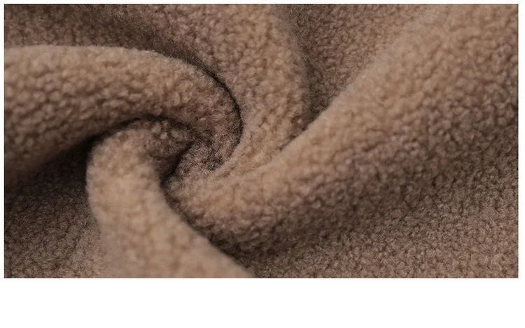 Middle-aged Mothers Faux lamb Wool Coat 2024 Autumn Winter Loose Long-sleeve Outerwear Solid Female Jacket Parkas Casual Tops