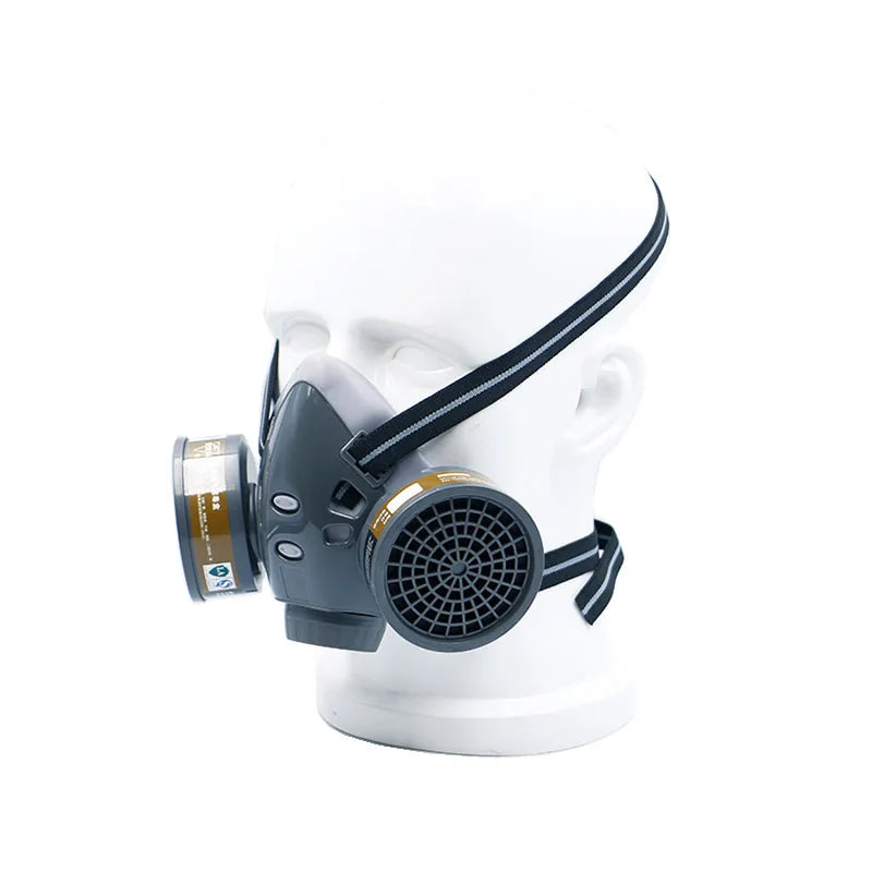 Double Filters Half Face Respirator Dust Gas Mask For Painting Spraying Factory Industry Home Emergency Survival Safety