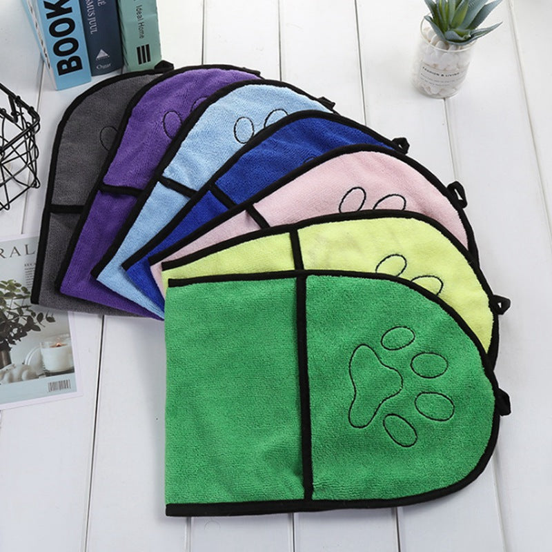 Pet Dog Bath Towel Microfiber Ultra-Absorbent Drying Pet Towel Blanket For Cat Small Dogs With Pocket Large Dogs Bathrobe