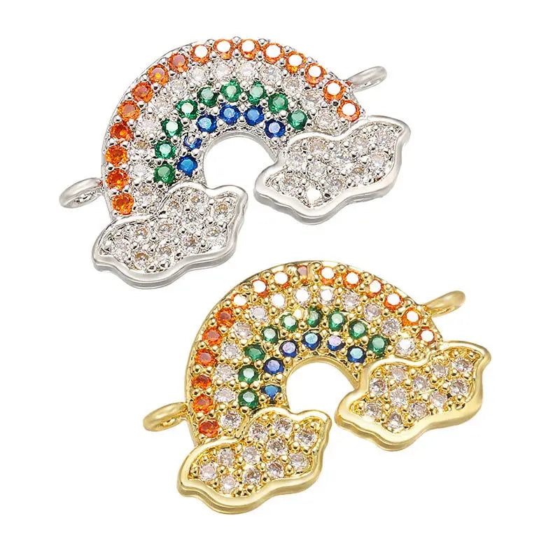 HECHENG 13styles rainbow Adjustable Bracelets CZ Gold color Wholesale geometric design For Women Bling DIY Gift Colorful VS425