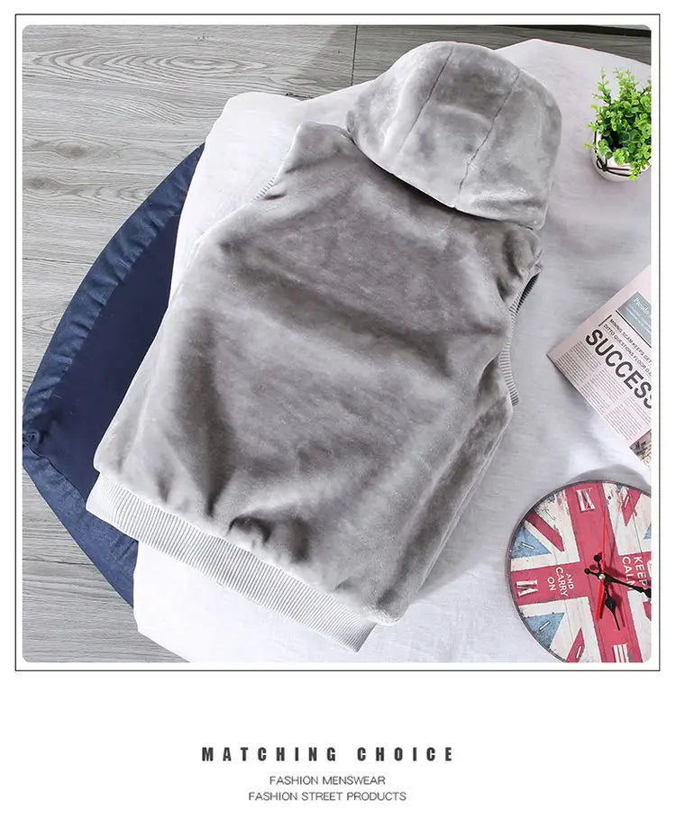 White Wool Vest Jacket Men Autumn Winter Sleeveless Jacket Men Waistcoat Warm Coat Faux Woolen Mens Clothing 2024 Trends