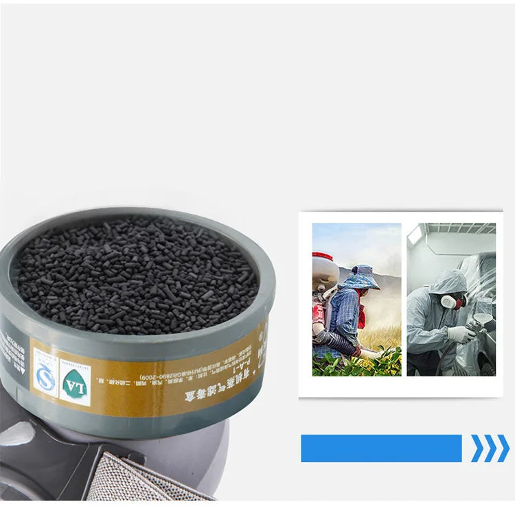 Double Filters Half Face Respirator Dust Gas Mask For Painting Spraying Factory Industry Home Emergency Survival Safety