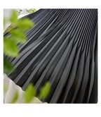 Women's Elegant Solid Color Midi Skirt Korean Female High Waist Fan-shaped Pleated Twill Skirts Faldas 2021 Summer Autumn Sk772