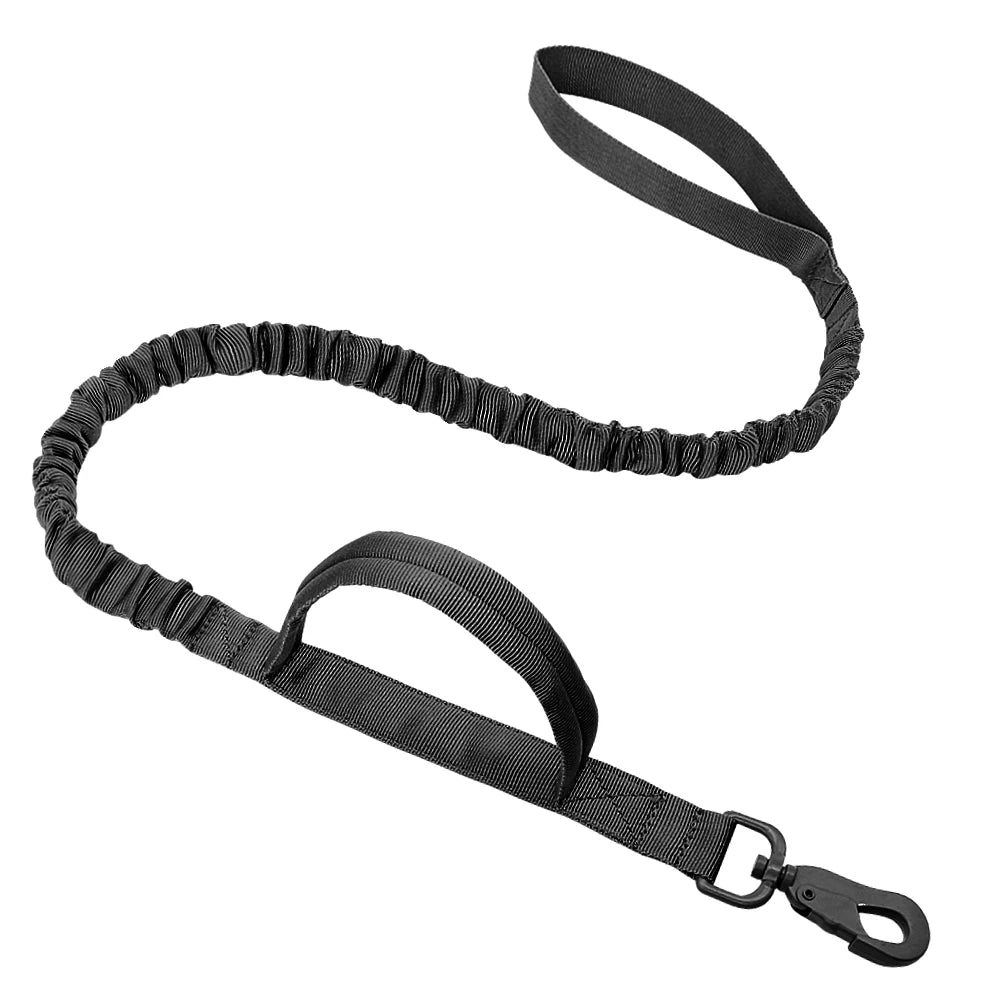 Nylon Tactical Dog Harness Collar Leash No Pull Military Pet Harness Vest For Medium Large Dogs Training Molle Harness Pouches