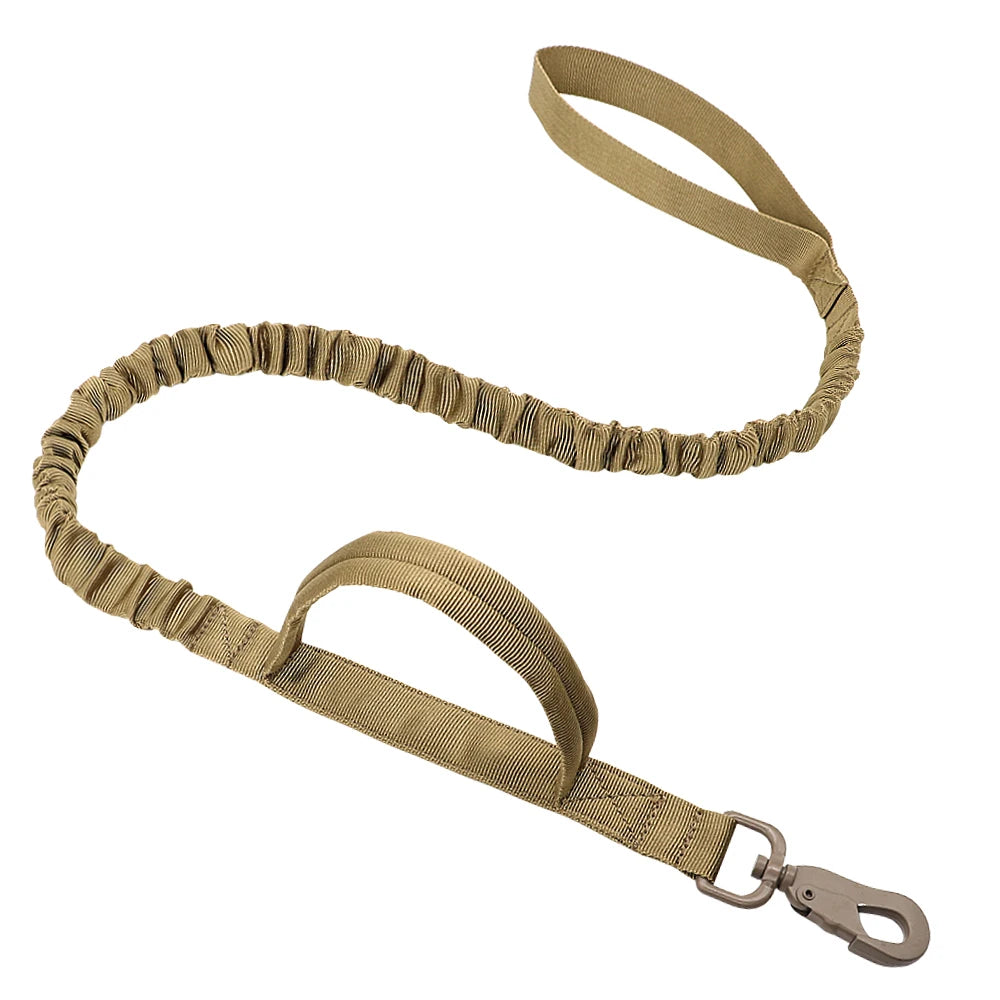 Nylon Tactical Dog Harness Collar Leash No Pull Military Pet Harness Vest For Medium Large Dogs Training Molle Harness Pouches