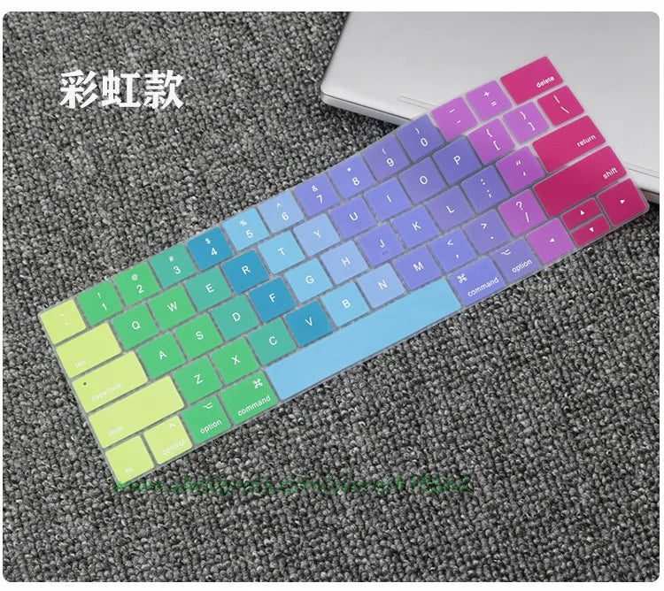 US Version English Language Silicone Keyboard Cover Skin For MacBook Pro 13 15 Retina TouchBar A1989 A1990 A2159 A1706 A1707
