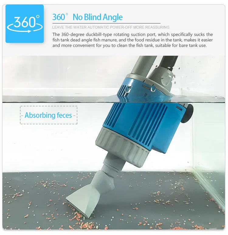 20/28W Electric Aquarium Fish Tank Water Change Pump Aquarium Cleaning Tool Water Changer Gravel Cleaner Siphon Filter Pump