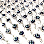 Wholesale 20pcs Evil Blue Eye  Metal Alloy Rings Jewelry