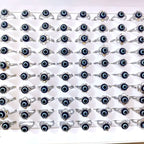 Wholesale 20pcs Evil Blue Eye  Metal Alloy Rings Jewelry