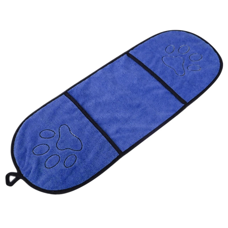 Pet Dog Bath Towel Microfiber Ultra-Absorbent Drying Pet Towel Blanket For Cat Small Dogs With Pocket Large Dogs Bathrobe