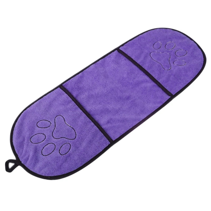 Pet Dog Bath Towel Microfiber Ultra-Absorbent Drying Pet Towel Blanket For Cat Small Dogs With Pocket Large Dogs Bathrobe