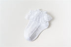 10 Pairs/lot Baby Girls Kids Socks Lace Ruffle Princess Mesh Children Ankle Short Breathable Cotton White Pink Blue Toddler Sock