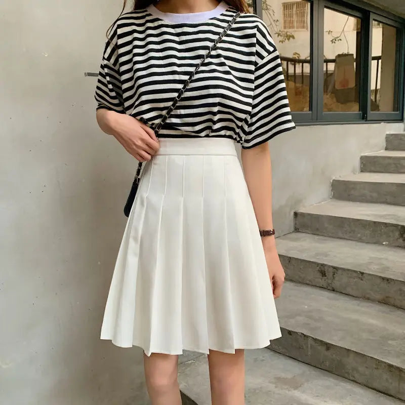 Skirts Pleated Women High Waist Summer Knee-length Preppy Style Harajuku Y2k Hot Sale Street School Cosplay Casual Female Faldas