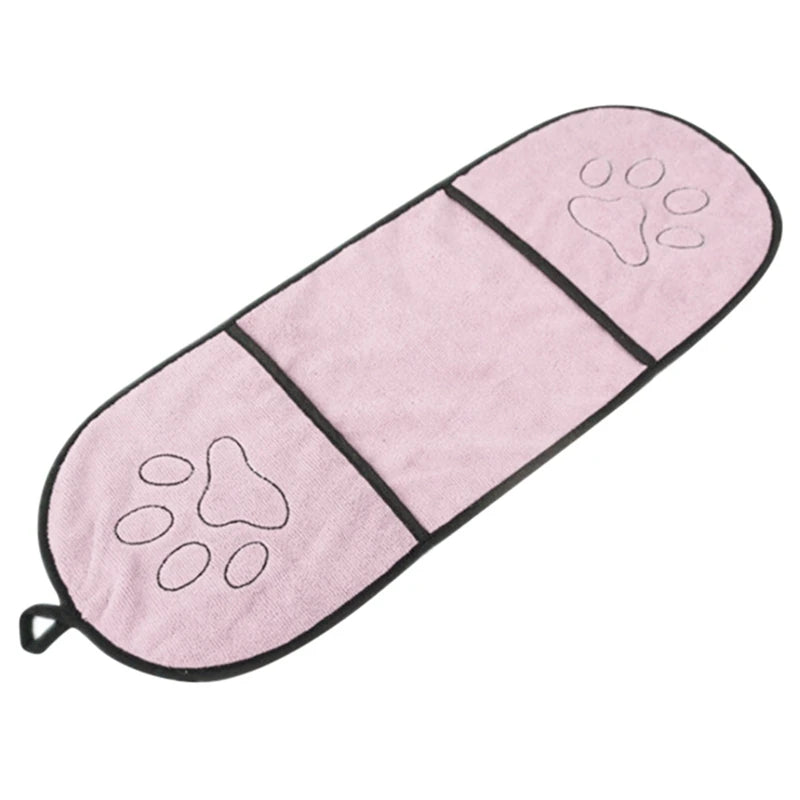 Pet Dog Bath Towel Microfiber Ultra-Absorbent Drying Pet Towel Blanket For Cat Small Dogs With Pocket Large Dogs Bathrobe