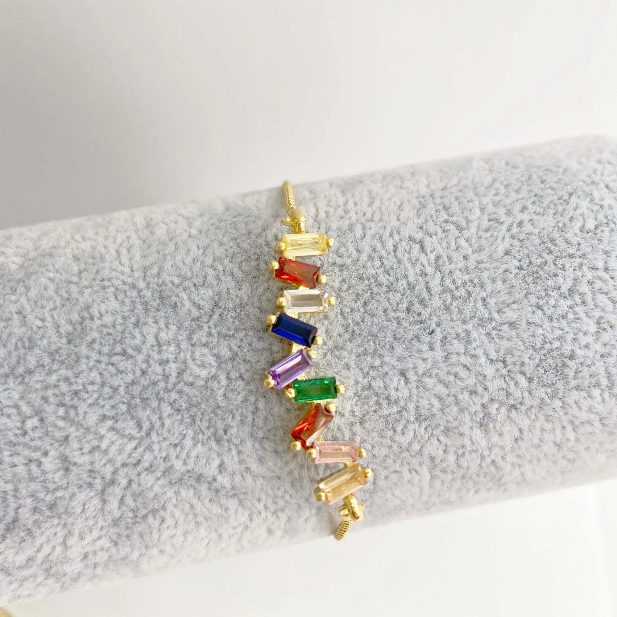 HECHENG 13styles rainbow Adjustable Bracelets CZ Gold color Wholesale geometric design For Women Bling DIY Gift Colorful VS425