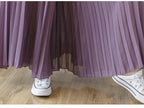 Plus size 6xl Pleated Chiffon Wide Leg Pants Women's High Waist 2023 Summer New Korean Loose Thin Beach Nine Cents Female Hakama