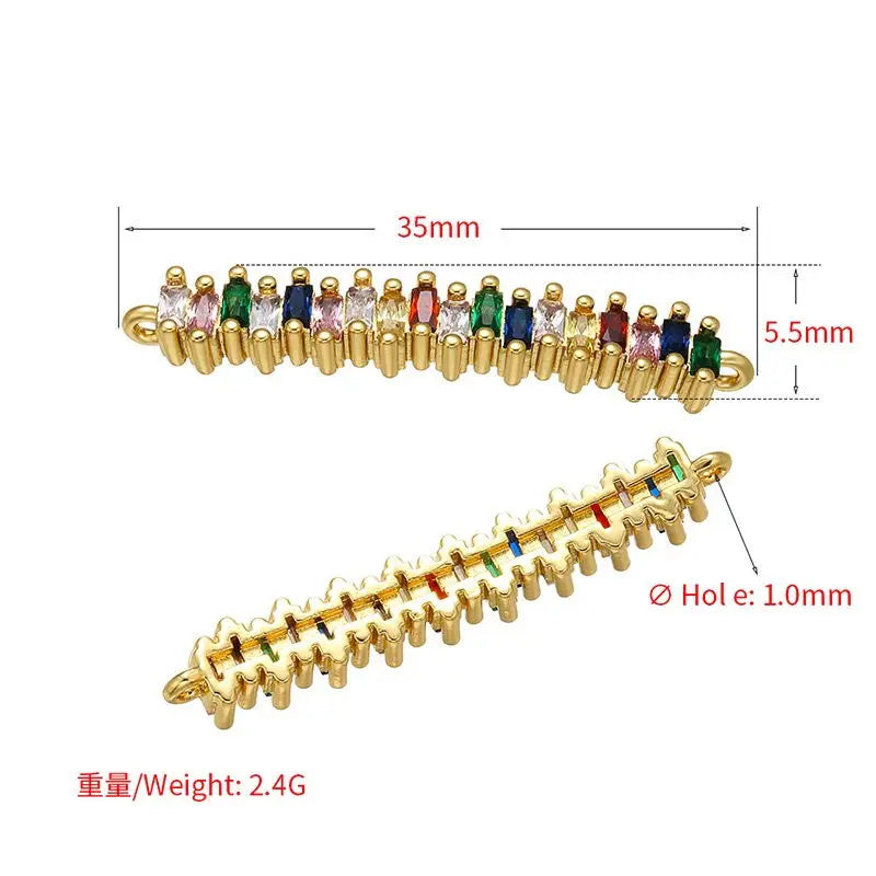 HECHENG 13styles rainbow Adjustable Bracelets CZ Gold color Wholesale geometric design For Women Bling DIY Gift Colorful VS425