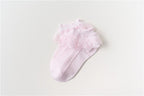 10 Pairs/lot Baby Girls Kids Socks Lace Ruffle Princess Mesh Children Ankle Short Breathable Cotton White Pink Blue Toddler Sock