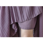 Plus size 6xl Pleated Chiffon Wide Leg Pants Women's High Waist 2023 Summer New Korean Loose Thin Beach Nine Cents Female Hakama