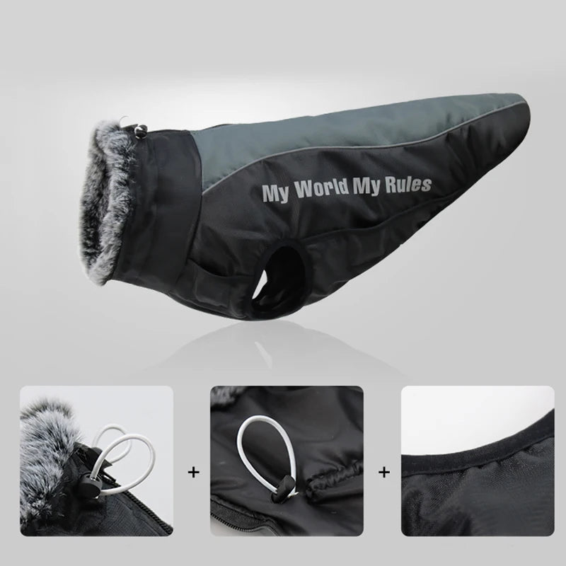 Small Dog Vest Winter Warm Pet Clothes Cotton Dogs Coat Harness For Medium Bulldog Big Dog Clothes Jacket