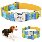 Nylon Fashion Boy Girl Unisex Dogs Collar Products Pet Collar Small Large Personalized Dog Collar Custom Engraved Name ID Tag