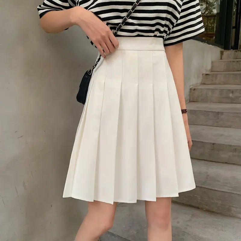 Skirts Pleated Women High Waist Summer Knee-length Preppy Style Harajuku Y2k Hot Sale Street School Cosplay Casual Female Faldas