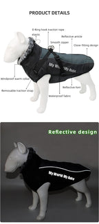 Small Dog Vest Winter Warm Pet Clothes Cotton Dogs Coat Harness For Medium Bulldog Big Dog Clothes Jacket