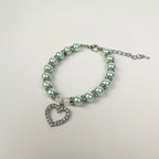 Rhinestone Pet Collar Puppy Dog Cat Imitation Pearl Necklace Pet Accessories Lovely Fashion Pets Dogs Cats Collar