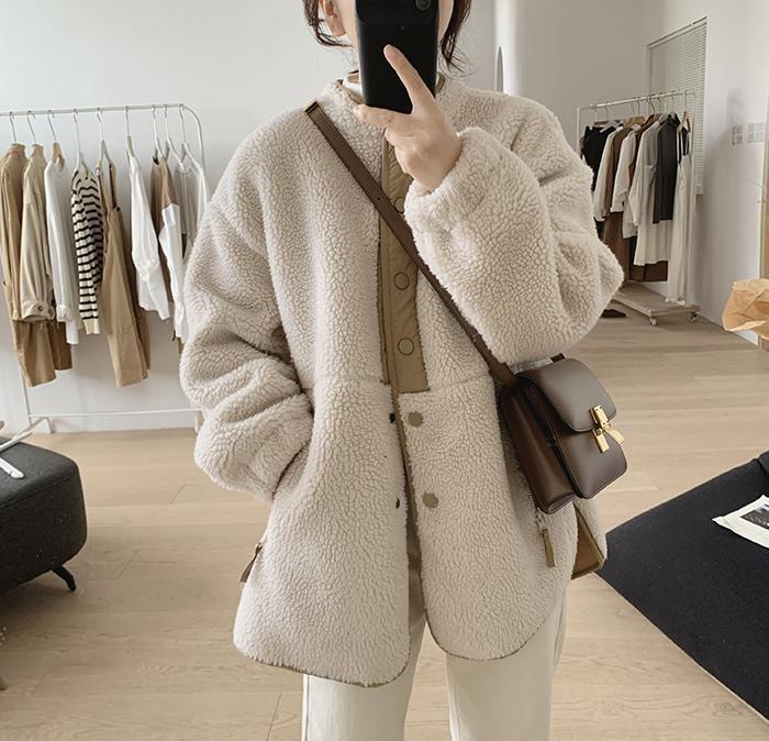 Y2k Korean Version Winter Clothes Women Jackets Lambwool Coat Fashion Casual Loose Oversize Thick Parkas Long Sleeve Tide Coats