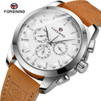 FORSINING Men Watches Automatic Mechanical Watch Luxury Gold Clock Genuine Leather Waterproof Watch Men Military Wristwatch Man