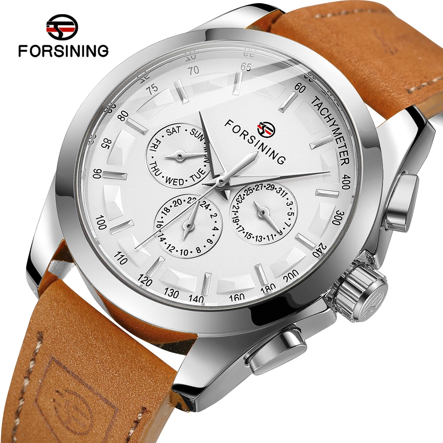 FORSINING Men Watches Automatic Mechanical Watch Luxury Gold Clock Genuine Leather Waterproof Watch Men Military Wristwatch Man