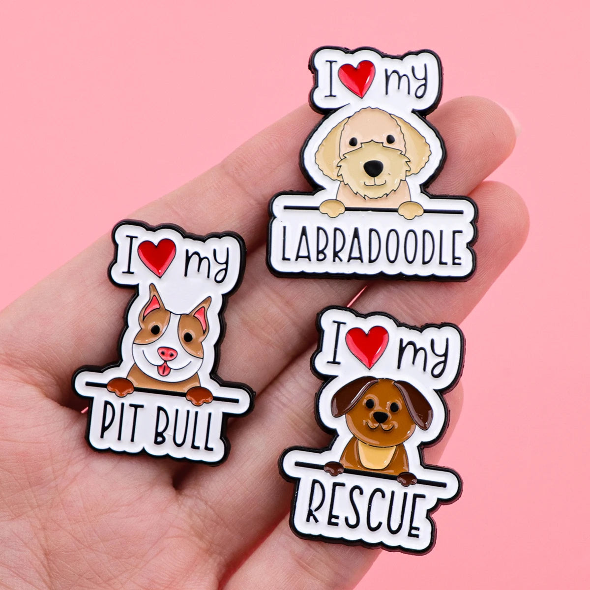 2-10pcs/set Funny Animals Series Enamel Pin Cartoon Cats Dogs Brooch Set Lapel Pins Badge on Backpack Clothing Accessories Gifts