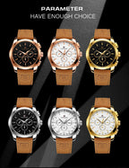 FORSINING Men Watches Automatic Mechanical Watch Luxury Gold Clock Genuine Leather Waterproof Watch Men Military Wristwatch Man